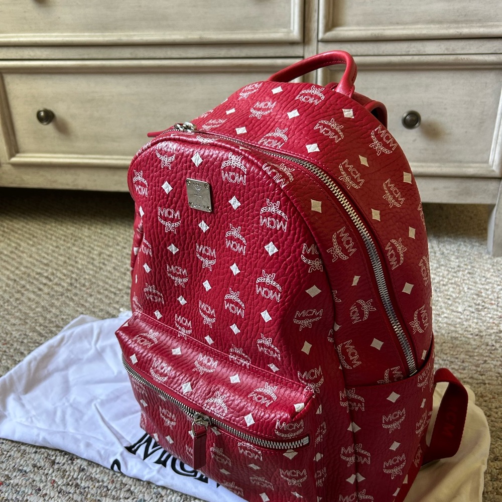 MCM Scarlet Logo Backpack